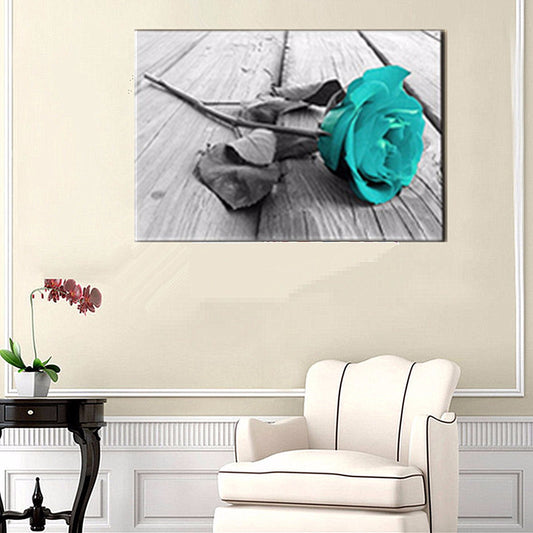 Home Office Blue Rose Canvas Painting