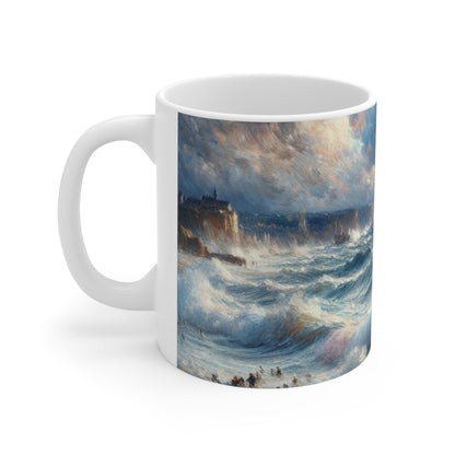 "Storm-Tossed Seas" - The Alien Ceramic Mug 11oz Impressionism