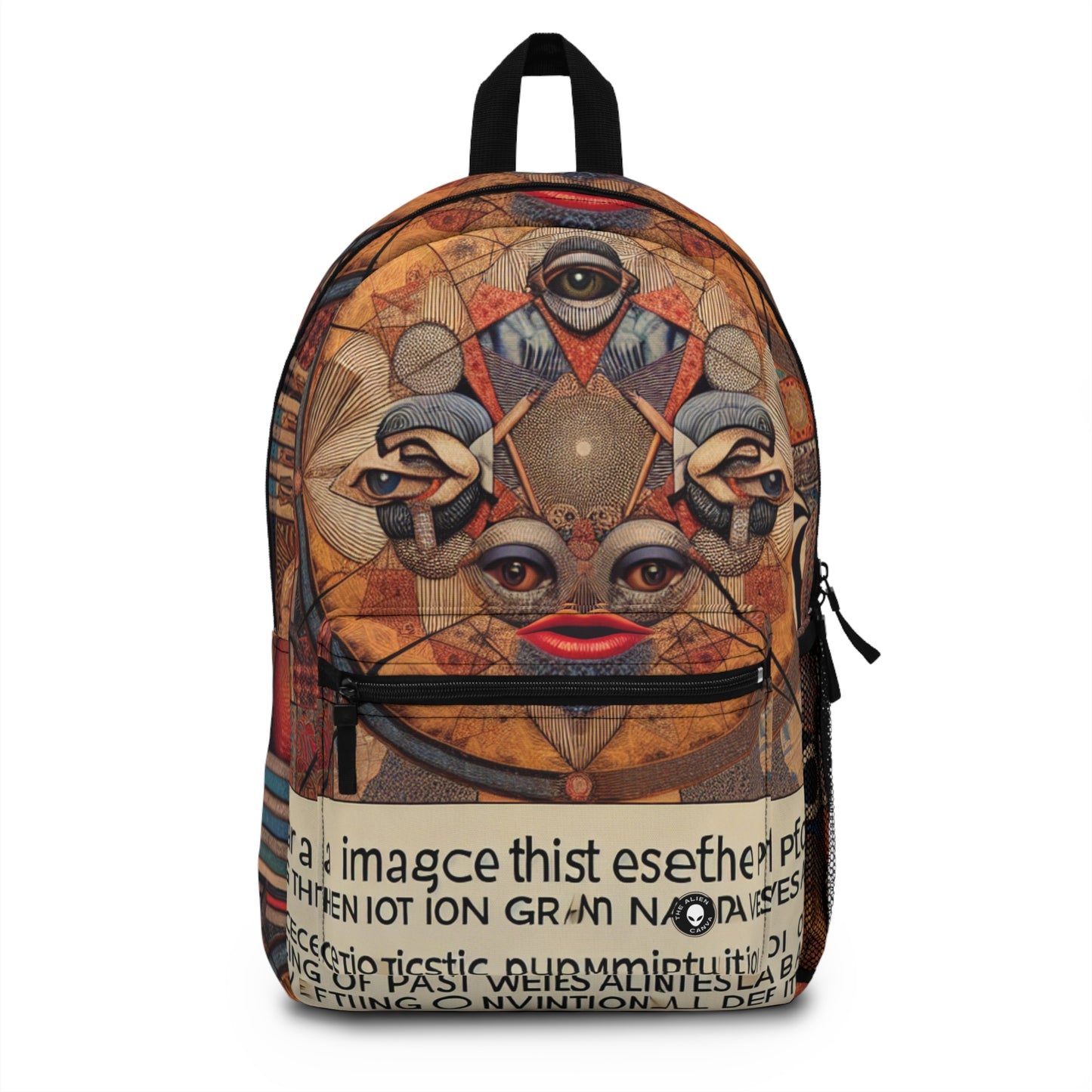 "Digital Chaos: A Postmodern Collage" - The Alien Backpack Postmodern Art