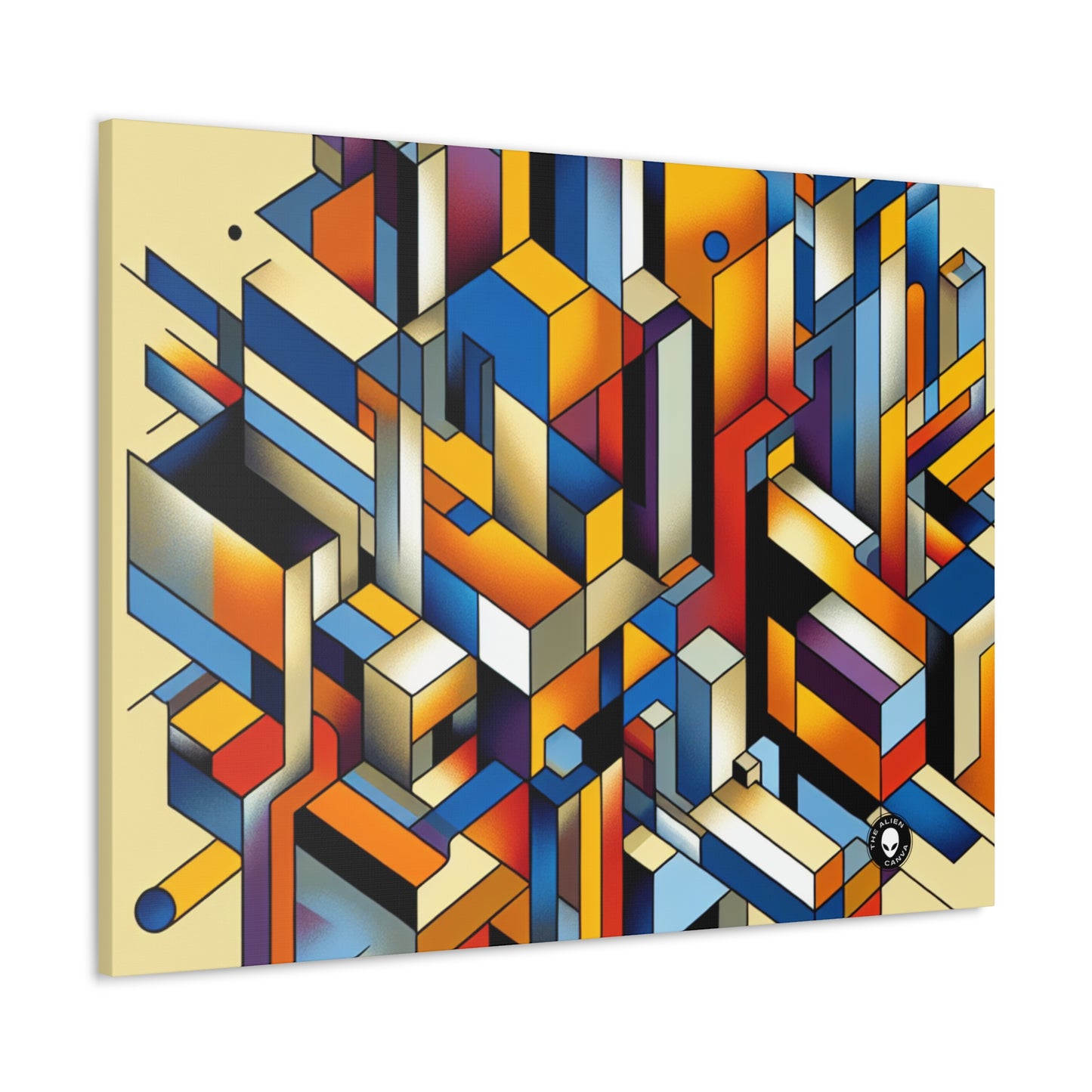 "Metropolis Pulse" - Le Cubo-Futurisme Alien Canva