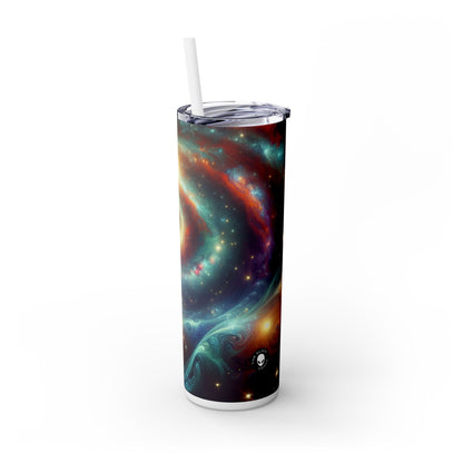 « Papillon Galactique : Un Spectacle Cosmique » - Le Verre Skinny Alien Maars® avec Paille 20oz