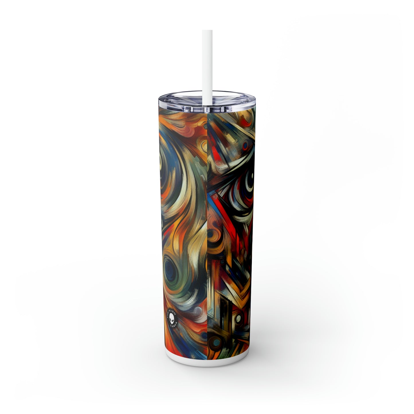 "Tempestuous Majesty" - The Alien Maars® Skinny Tumbler with Straw 20oz Expressionism