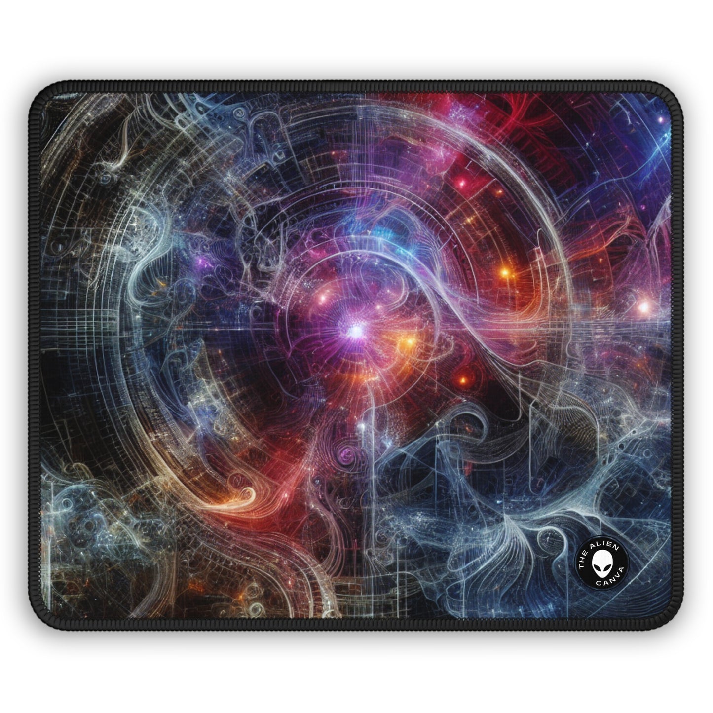 "La métropole néon de la nature : une fusion surréaliste de technologie et de verdure" - The Alien Gaming Mouse Pad Digital Art