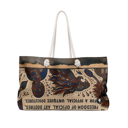 "Visions of the Beyond: A Surreal Dreamscape" - The Alien Weekender Bag Outsider Art