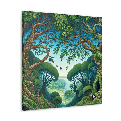 "Enchanted Woodland: Where Trees Dance and Creatures Roam" - The Alien Canva