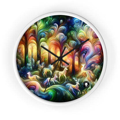 "Ethereal Enchantment: The Mystical Forest" - The Alien Wall Clock