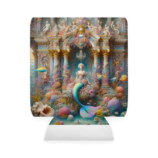 "Underwater Splendor: A Rococo Mermaid Palace" - The Alien Can Cooler Sleeve Rococo Style