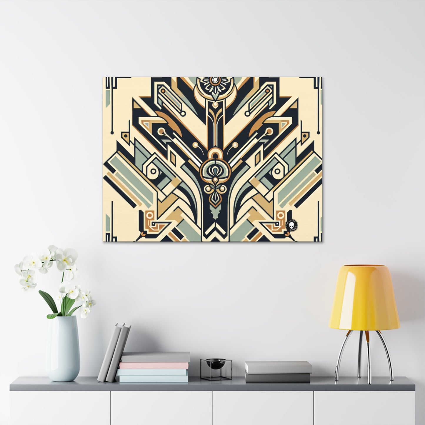 "Glamorous Nights: An Art Deco Cityscape" - The Alien Canva Art Deco