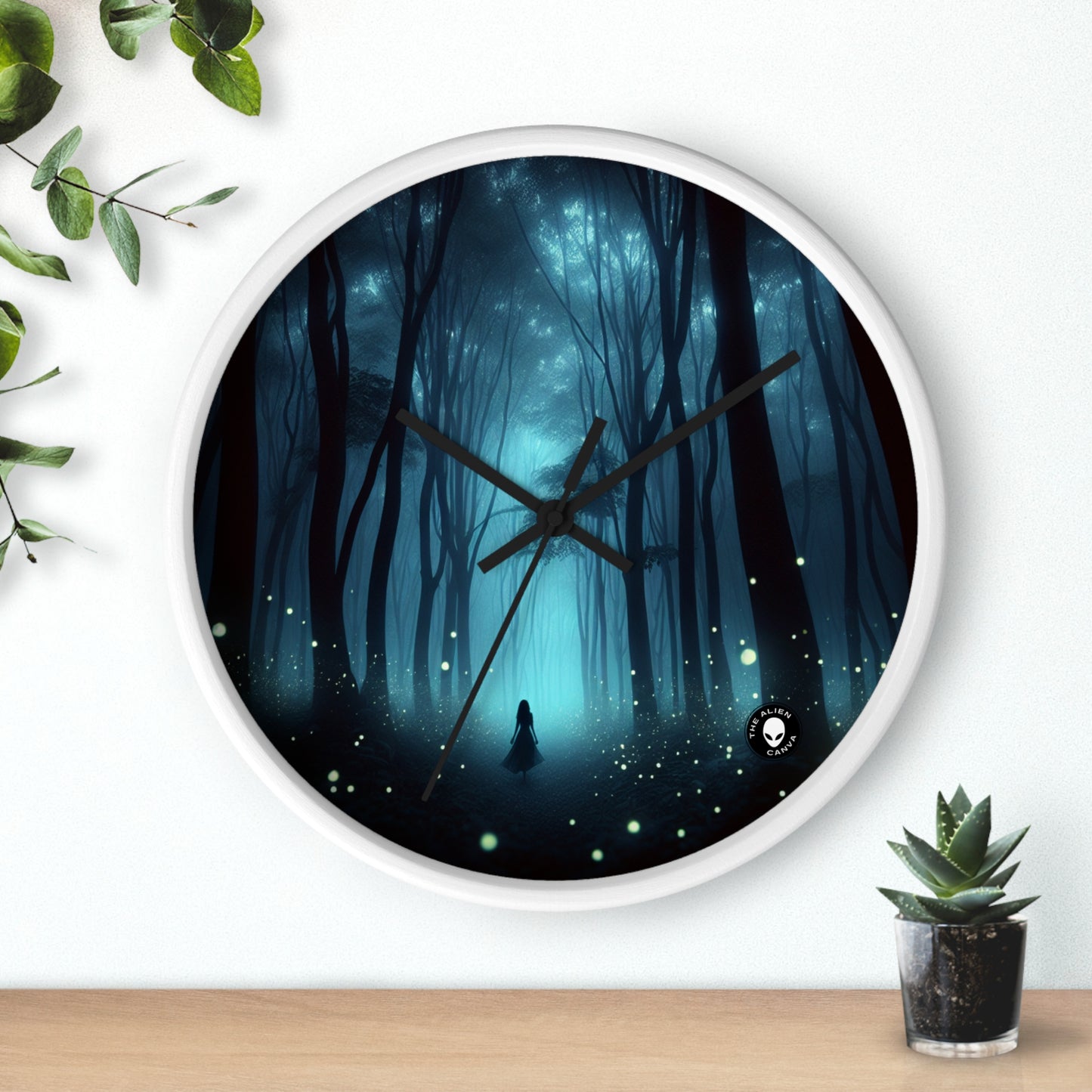 "Guided by Fireflies: A Forest's Secret Lightshow" - The Alien Wall Clock