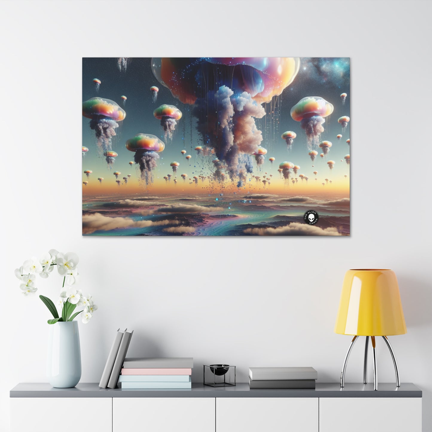 "Jellyfish Sky: Un mundo surrealista" - The Alien Canva