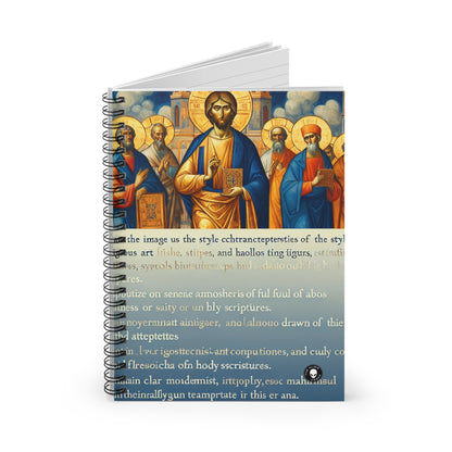 "Forged in Faith: The Journey from Despair to Hope" - The Alien Spiral Notebook (Ruled Line) Religious Art