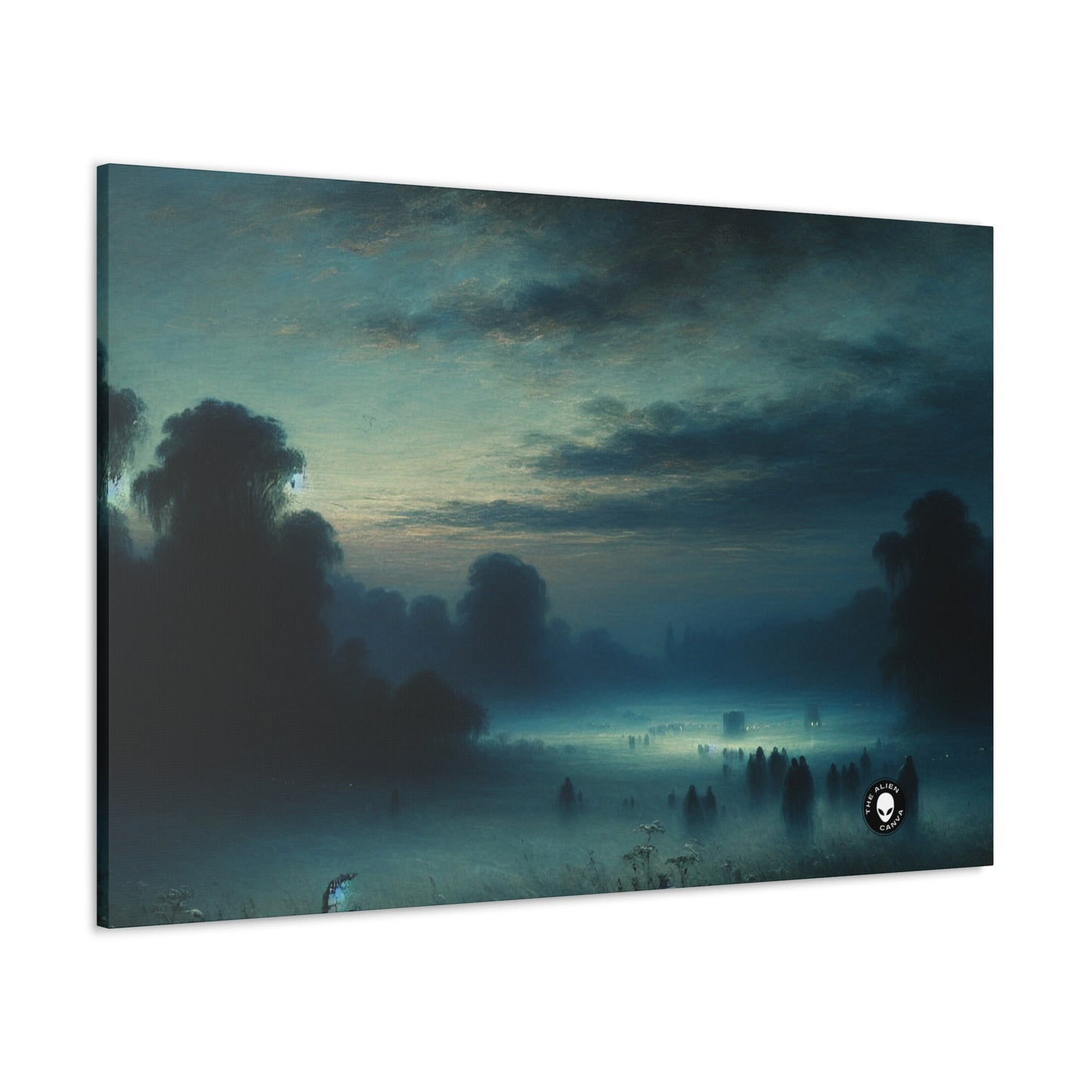 "Misty Twilight : un voyage tonaliste vers une sérénité silencieuse" - The Alien Canva Tonalism