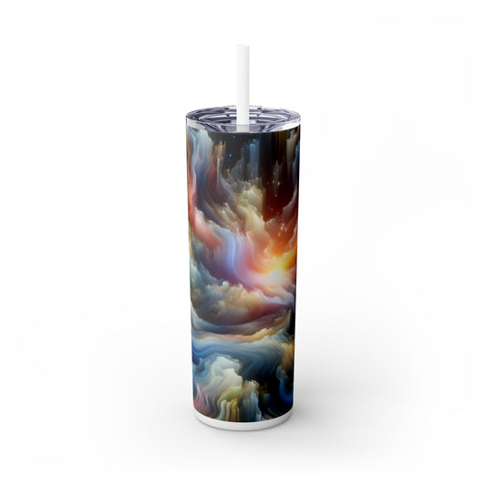 "Ephemeral Escapes: A Timeless Journey Through Changing Landscapes" - The Alien Maars® Skinny Tumbler with Straw 20oz Video Art