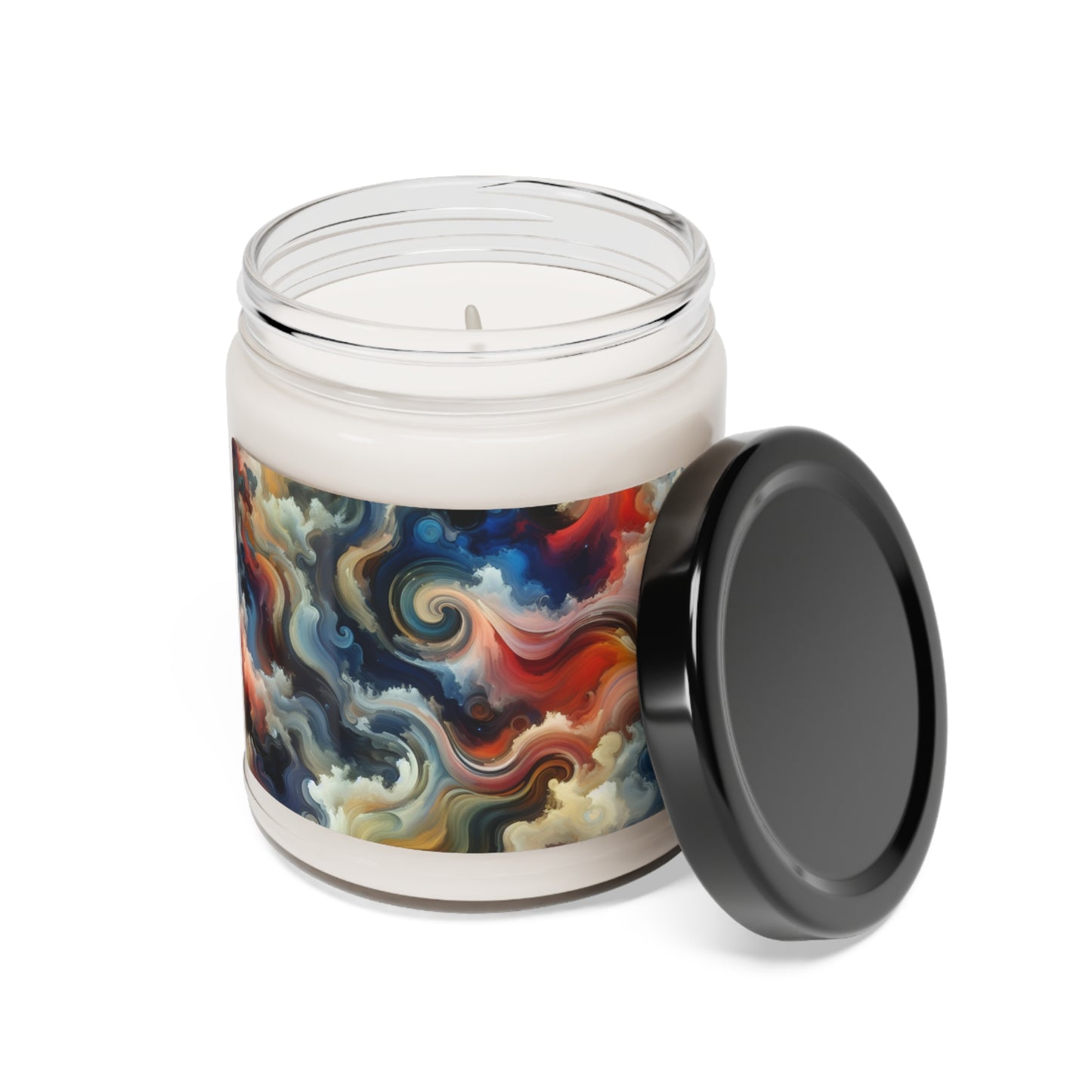 "Chaotic Balance: A Universe of Color" - La bougie de soja parfumée Alien 9oz style art abstrait