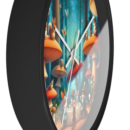 "Mushroom Wonderland: A Magical Tea Party" - The Alien Wall Clock