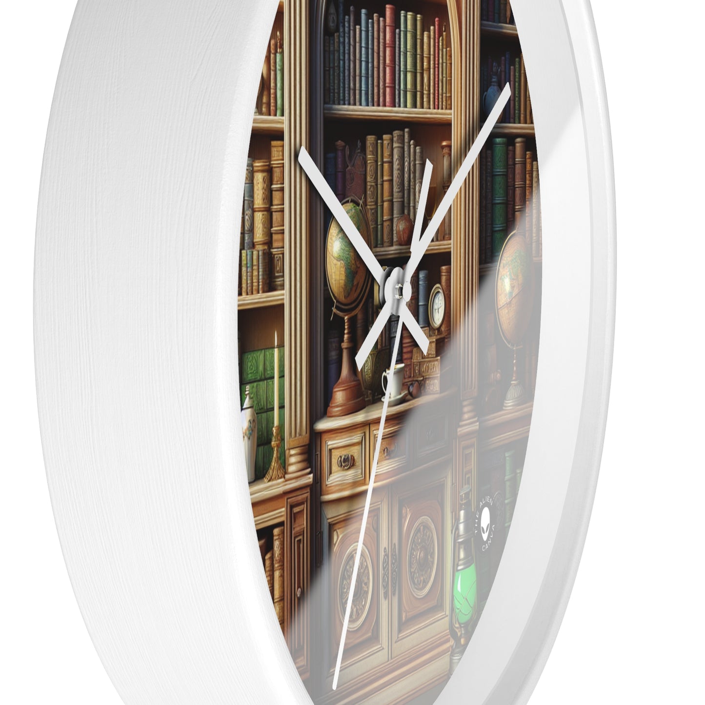 "Revealed Wonders: A Trompe-l'oeil Journey to an Underwater Oasis" - The Alien Wall Clock Trompe-l'oeil