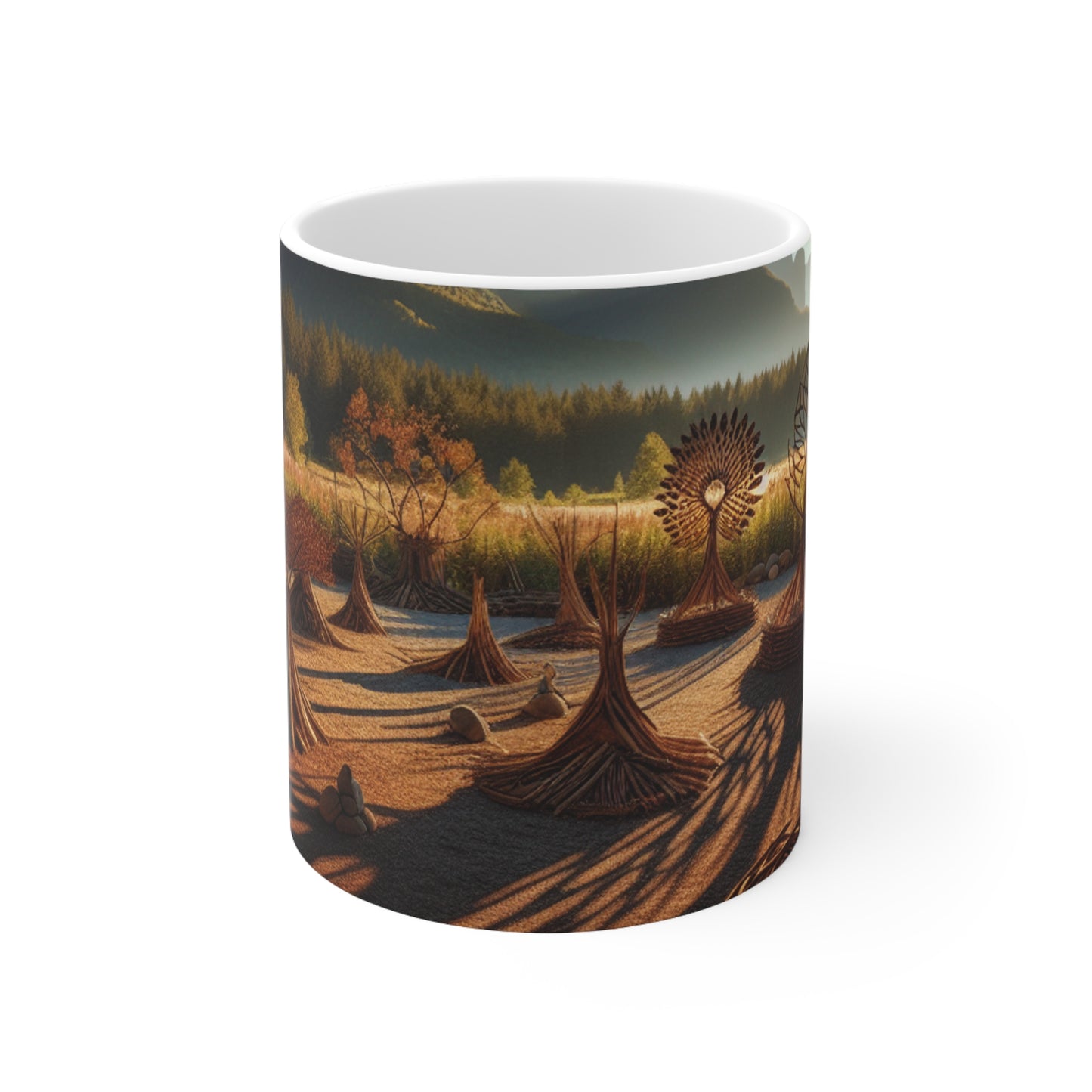 "Métamorphose : une célébration captivante du Land Art de transformation et de renaissance" - The Alien Ceramic Mug 11oz Land Art