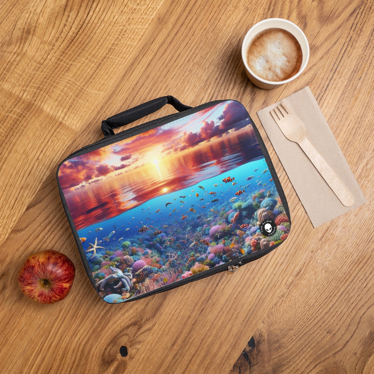 "Sunset Splendor: Underwater Coral Reef"- The Alien Lunch Bag