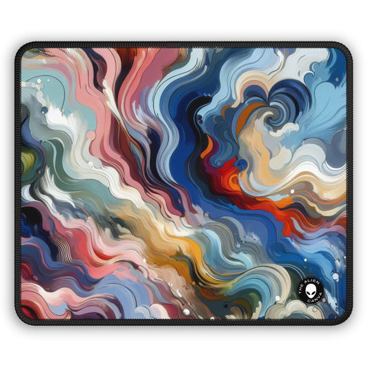 "Sunrise Serenity: Una pintura abstracta inspirada en la renovación" - The Alien Gaming Mouse Pad Lyrical Abstracción