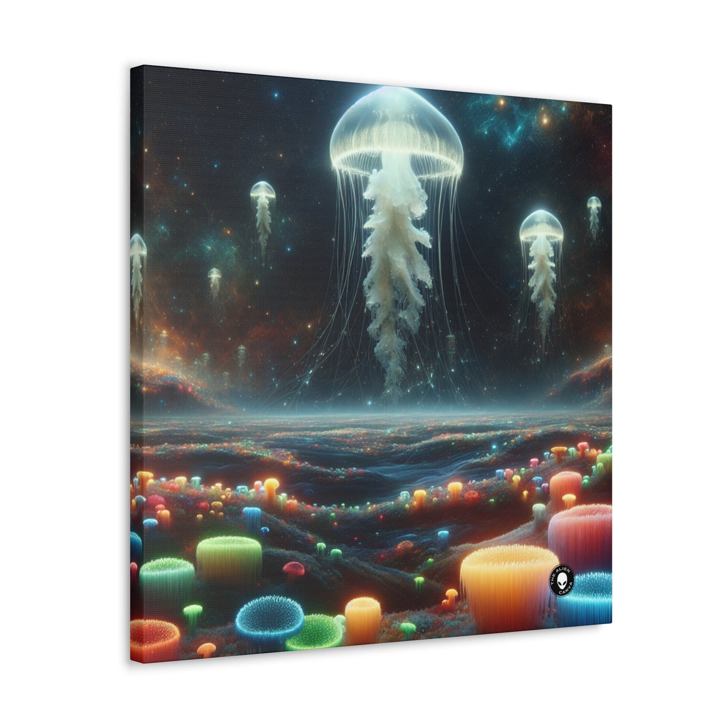 Paisaje onírico de medusas - El lienzo extraterrestre