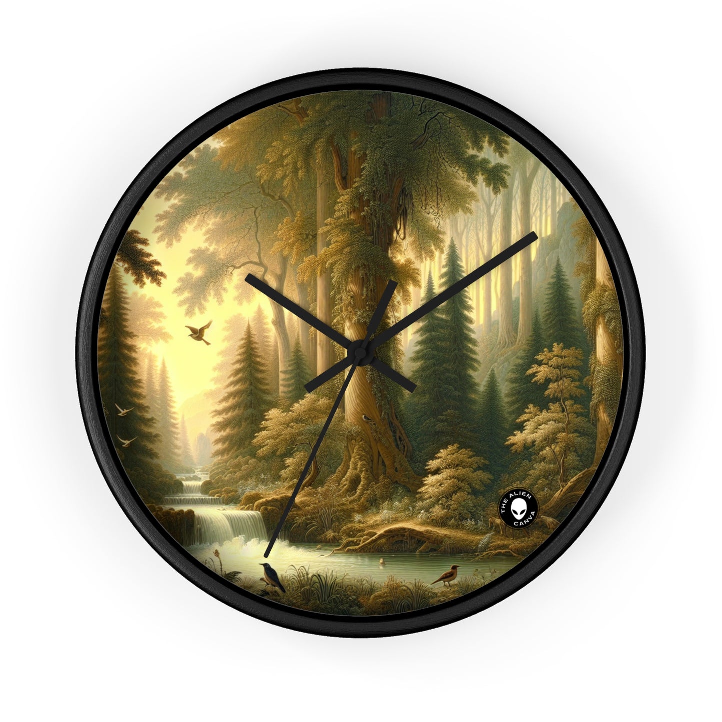 "Tranquil Forest Glen" - The Alien Wall Clock