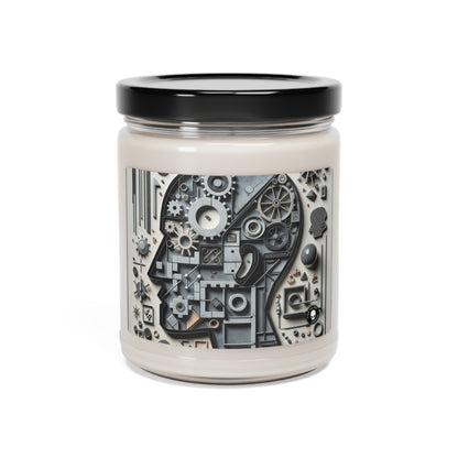 "Temporal Layers: Life's Journey Through Abstract Imagery" - The Alien Scented Soy Candle 9oz Conceptual Art