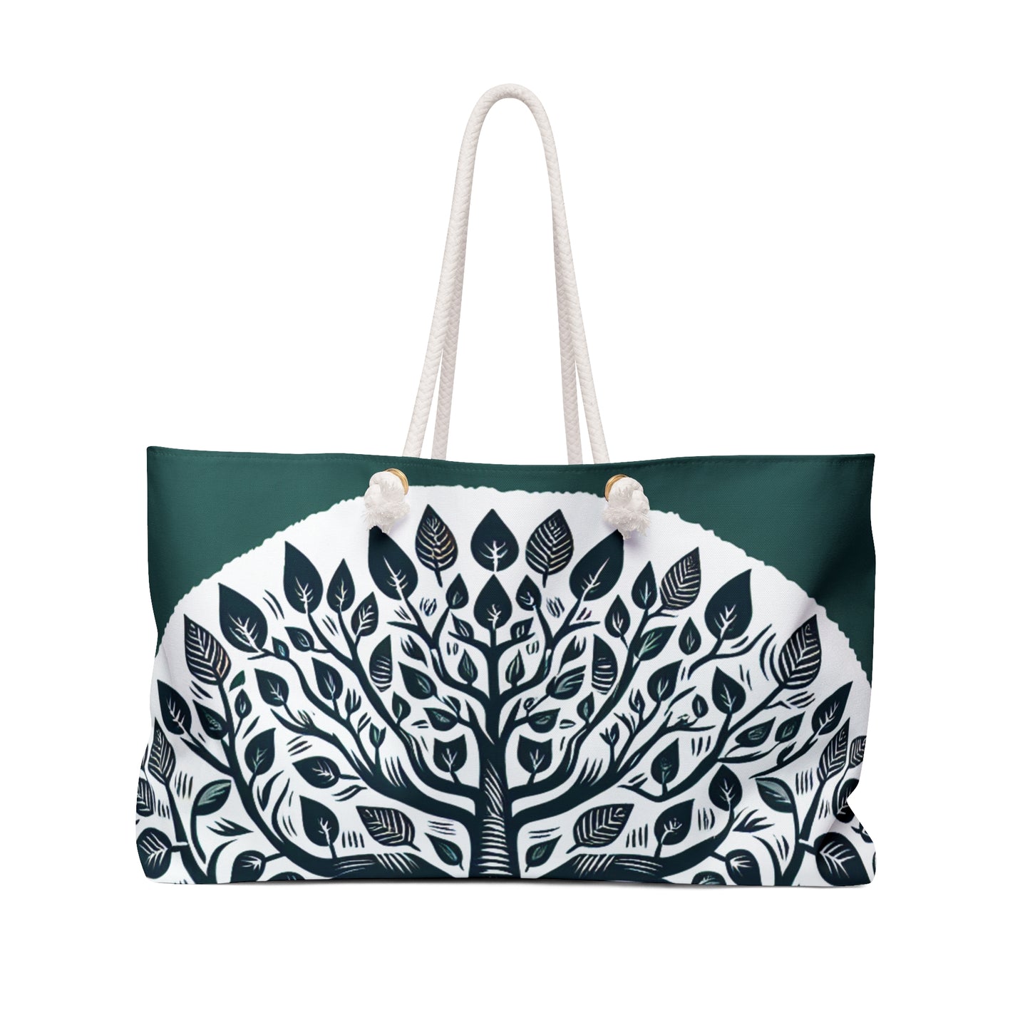 "Modern Woodcut Family Tree" - The Alien Weekender Bag Woodcut Printing