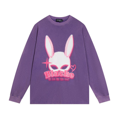 Rabbit Ears Printed Long Sleeve High Street Niche