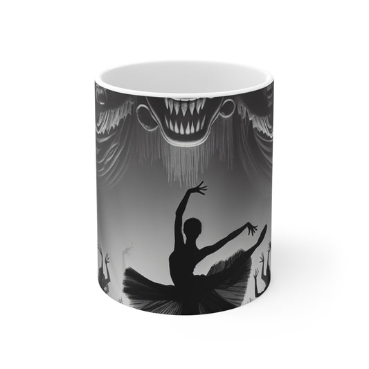 "Danse sous les projecteurs". - La tasse en céramique Alien 11oz