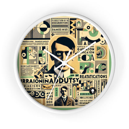 "Cacophony of Mundane Madness: A Dadaist Collage" - The Alien Wall Clock Dadaism