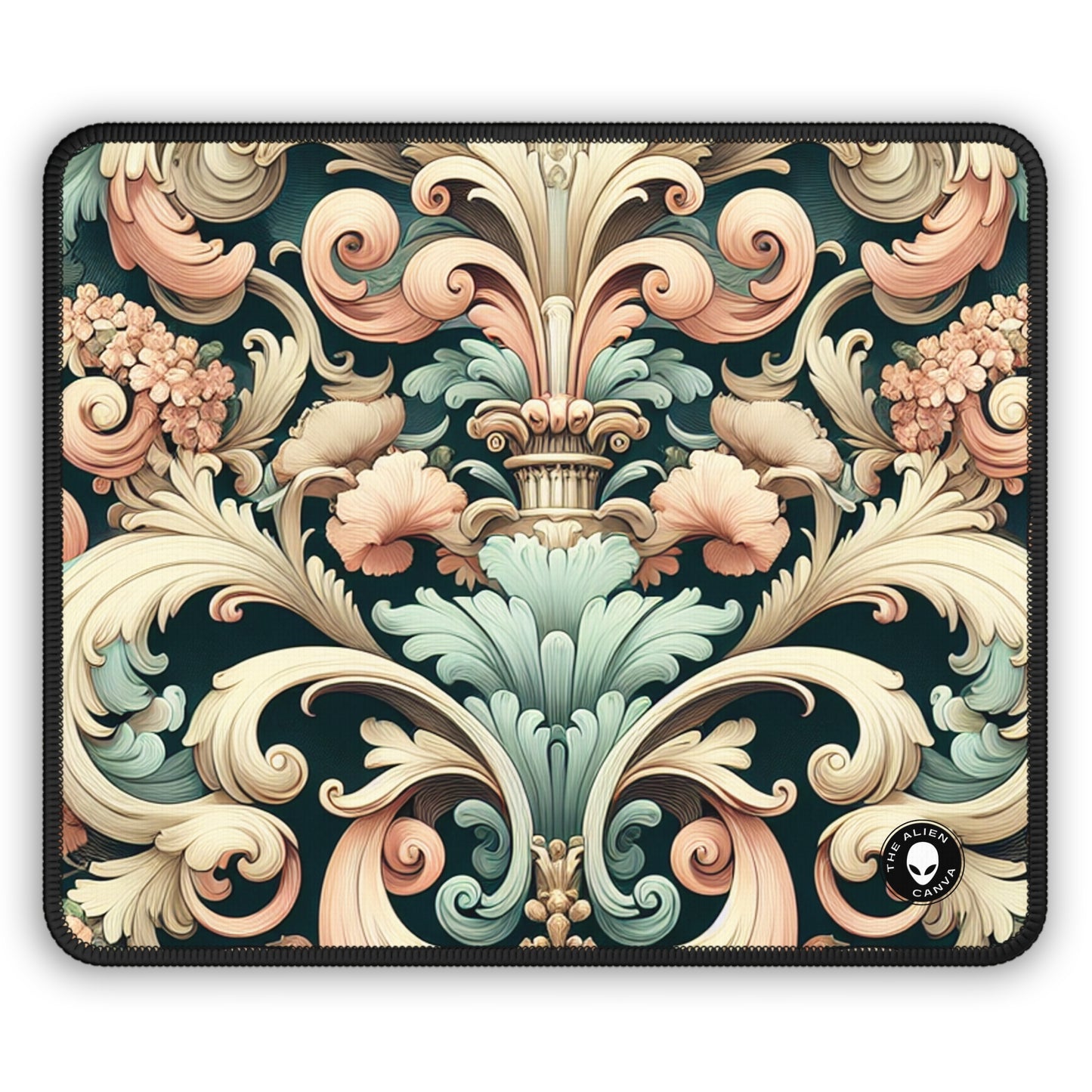 "Garden of Whimsy: A Rococo Fête" - The Alien Gaming Mouse Pad Rococo