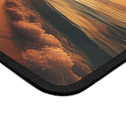 "A Stroll Along the Beach at Sunset" - The Alien Gaming Mouse Pad Photorealism Style