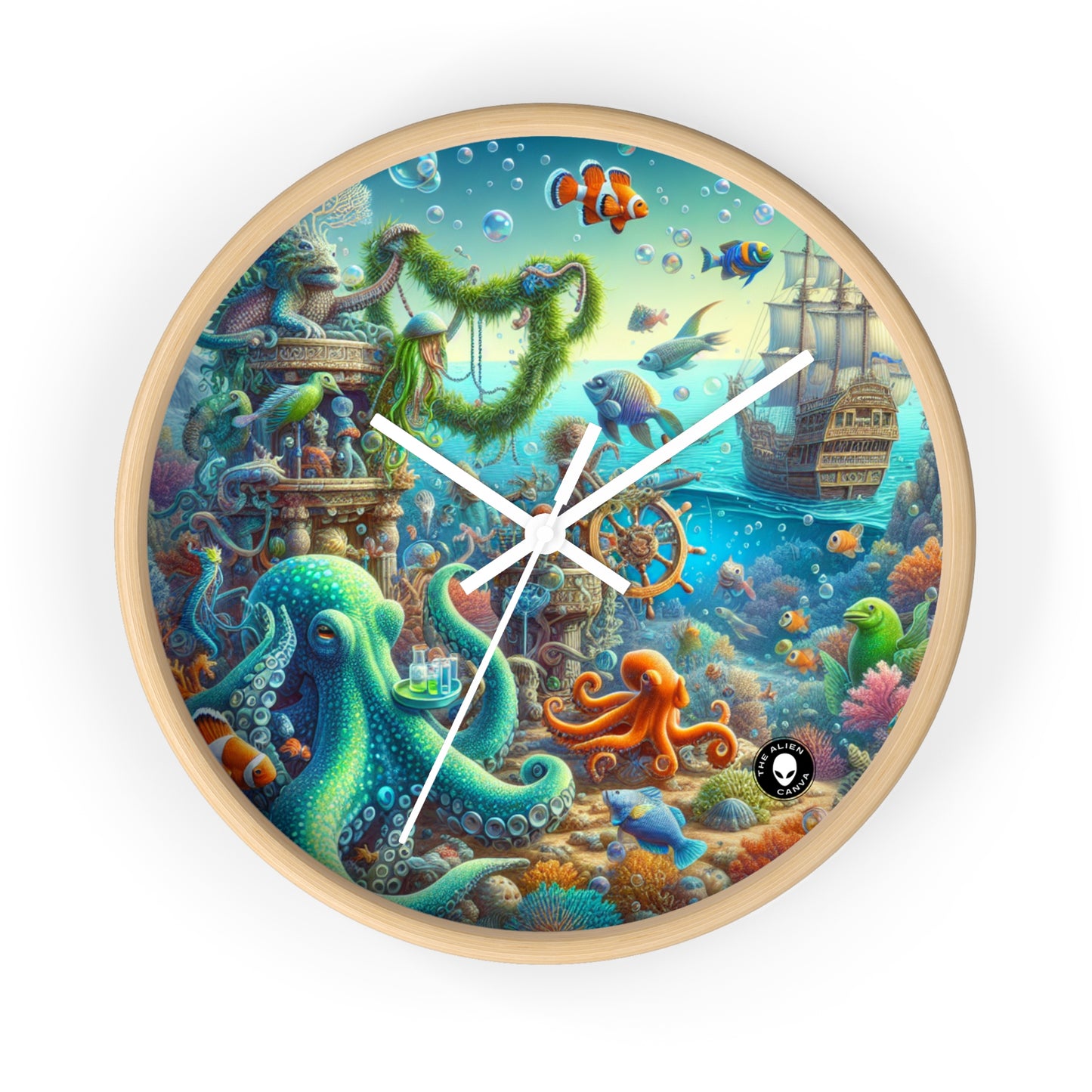 "Underwater Fiesta" - L'horloge murale extraterrestre