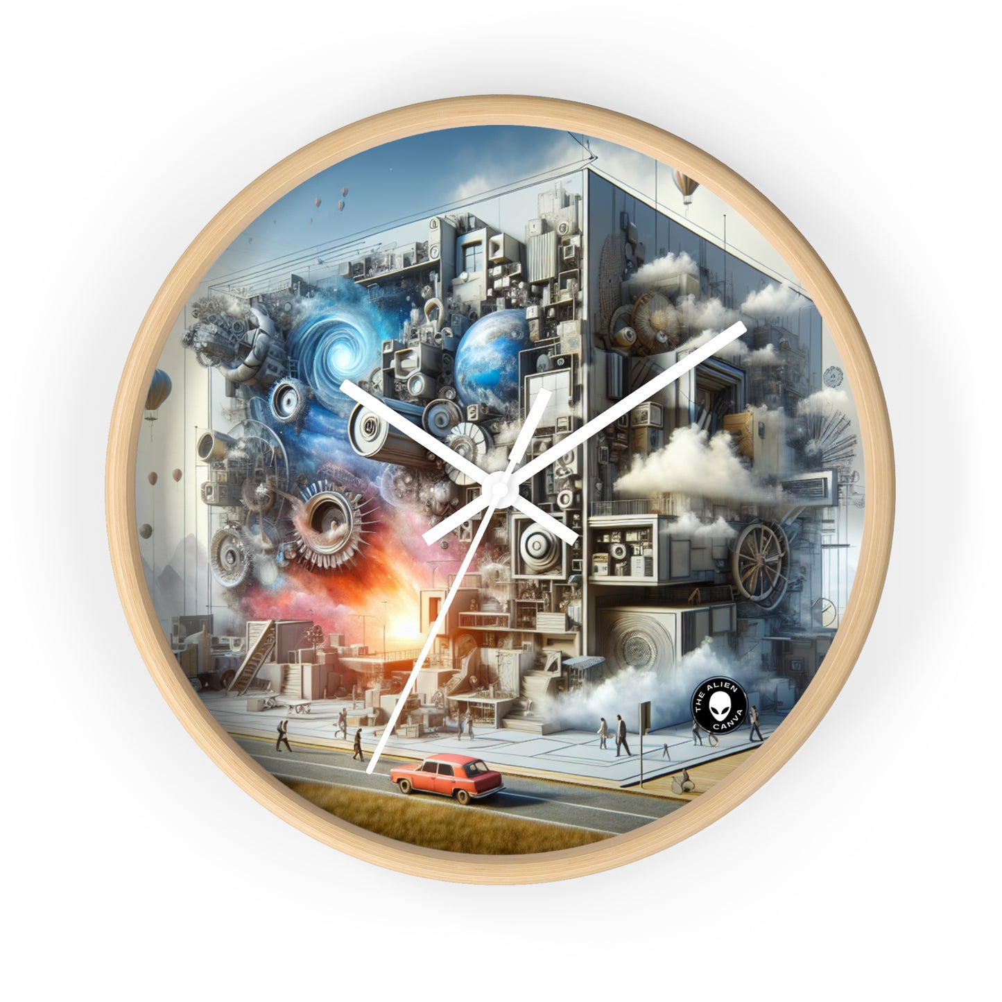 "Transformations symboliques : réalisme conceptuel dans les objets du quotidien" - The Alien Wall Clock Réalisme conceptuel