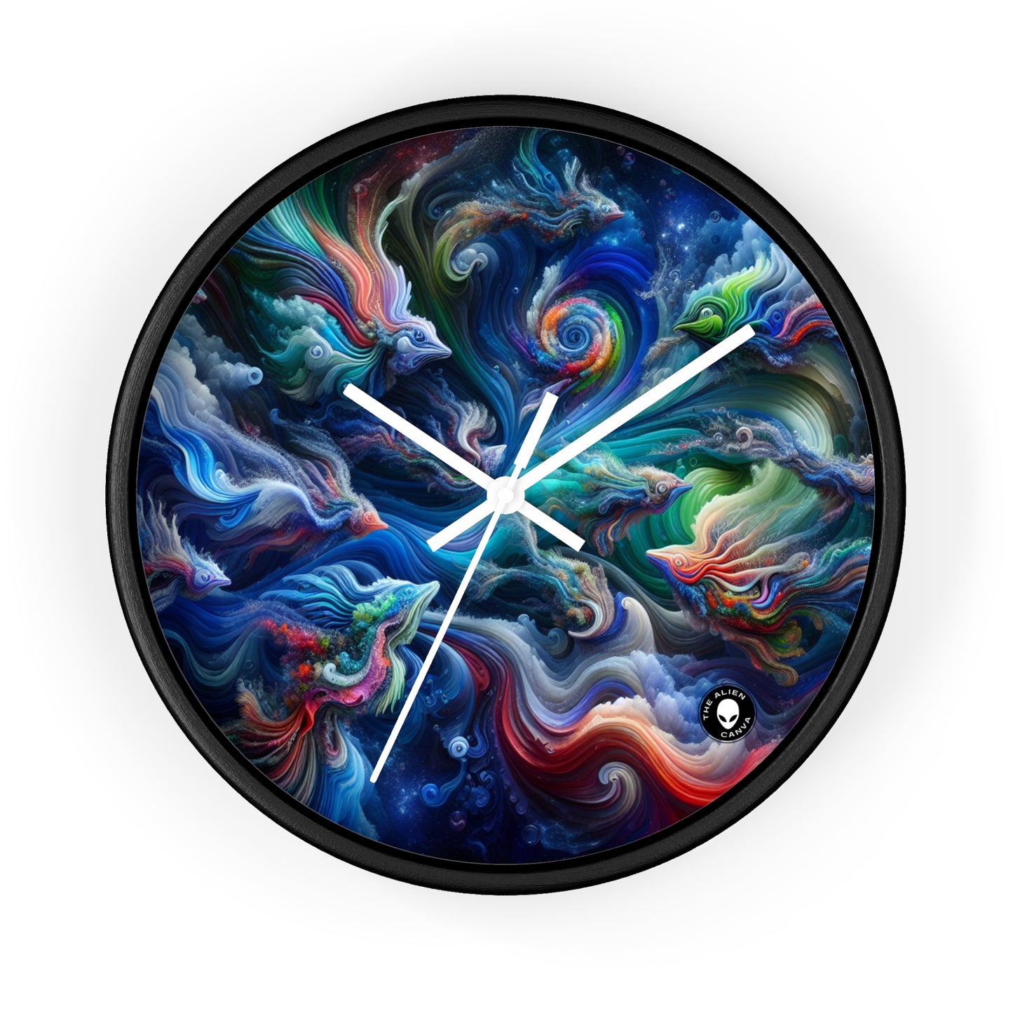 "Psychedelic Underwater Wonderland" - The Alien Wall Clock