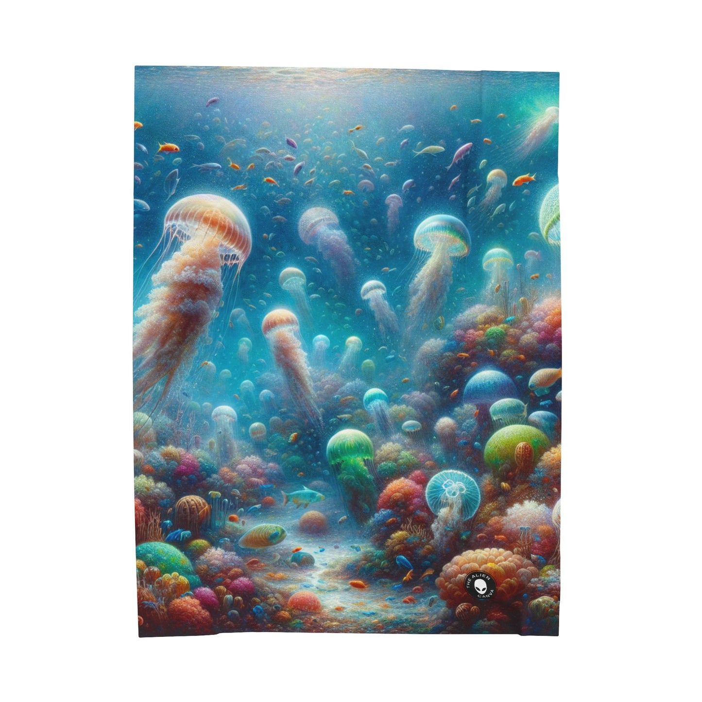 "Jellyfish Dreamland" - The Alien Velveteen Plush Blanket