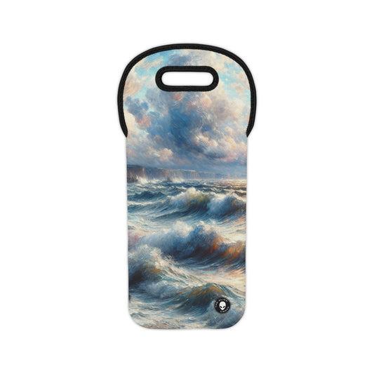 "Storm-Tossed Seas" - The Alien Wine Tote Bag Impressionism