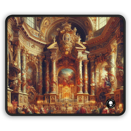 "Masquerade Majesty : une salle de bal baroque royale" - Le tapis de souris de jeu Alien Baroque