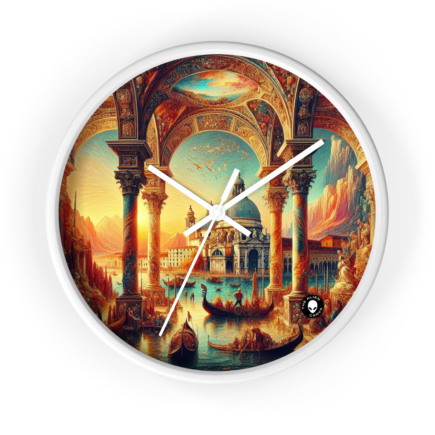 Sueños venecianos: un giro fantástico en los famosos canales - The Alien Wall Clock Venetian School