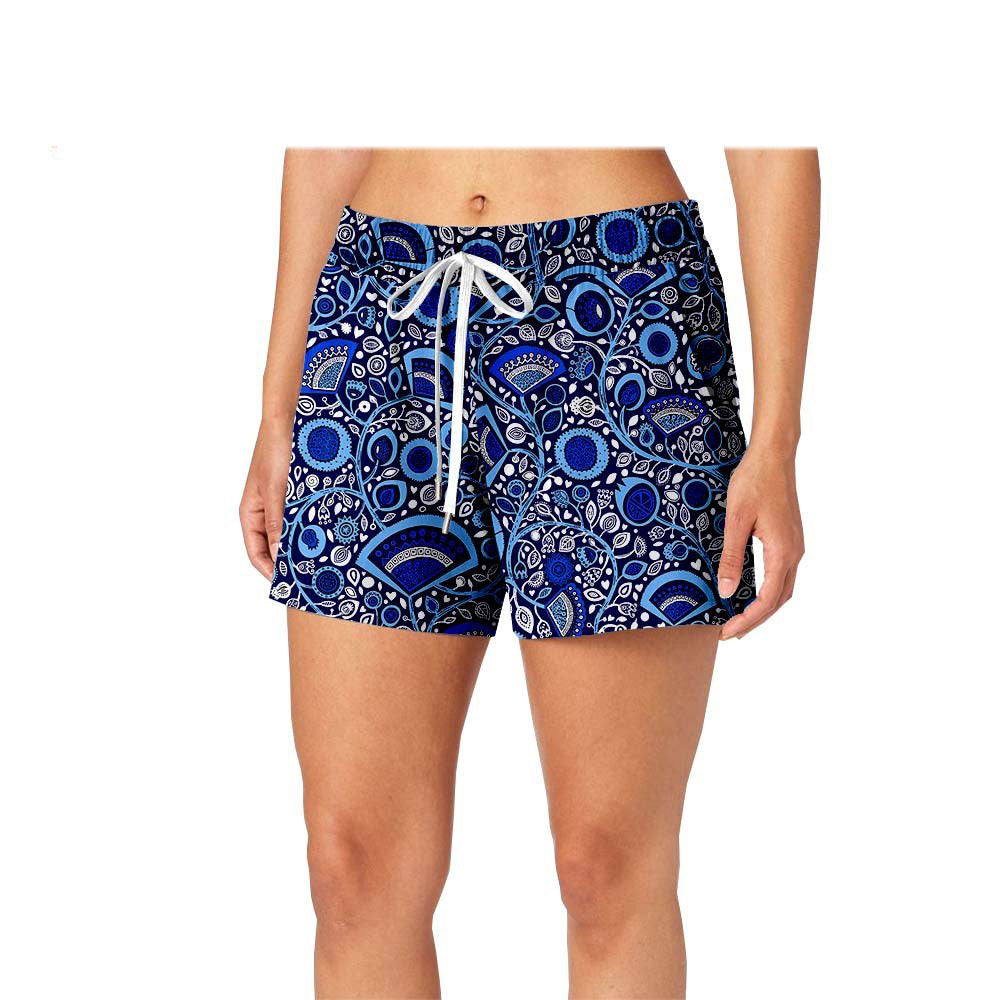 Printed cotton batik shorts