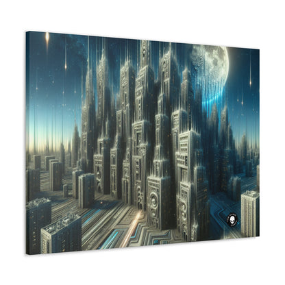 "Nighttime Cityscape Melt" - The Alien Canva