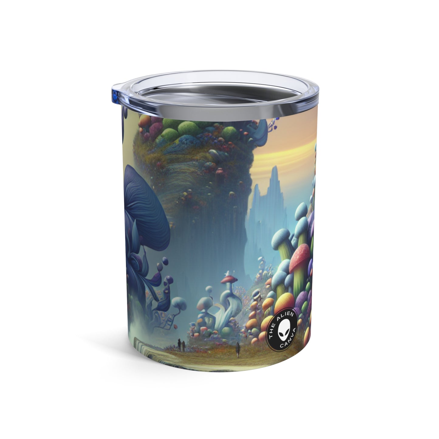 "Giant Flora and Miniature Villages: A Dreamy Wonderland" - The Alien Tumbler 10oz