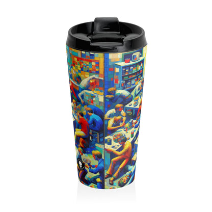 "Subway Soliloquy" - The Alien Stainless Steel Travel Mug Stuckism