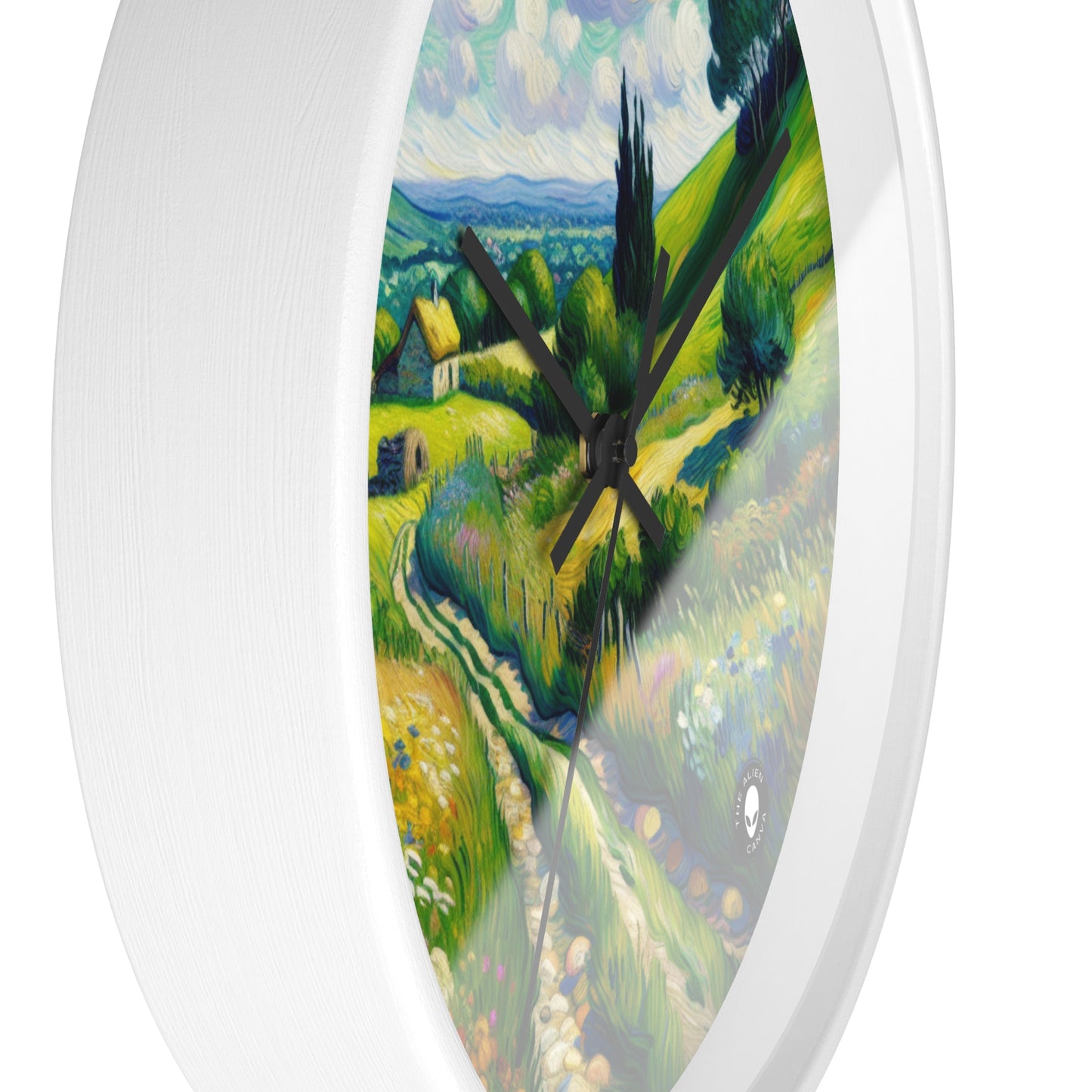 "Mystical Morning: A Post-Impressionist Journey into a Vibrant Dawn" - The Alien Wall Clock Post-Impressionism