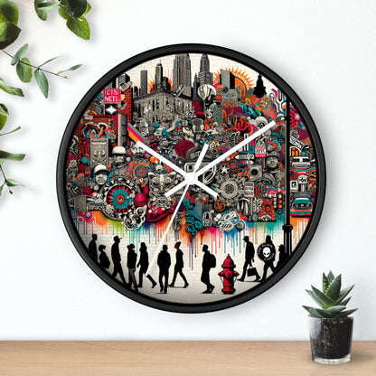 "Fantasy Fusion: A Vibrant Mural of Mythical Creatures" - The Alien Wall Clock Street Art