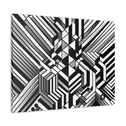 "Perception in Motion: A Mind-Bending Op Art Masterpiece" - The Alien Canva Op Art