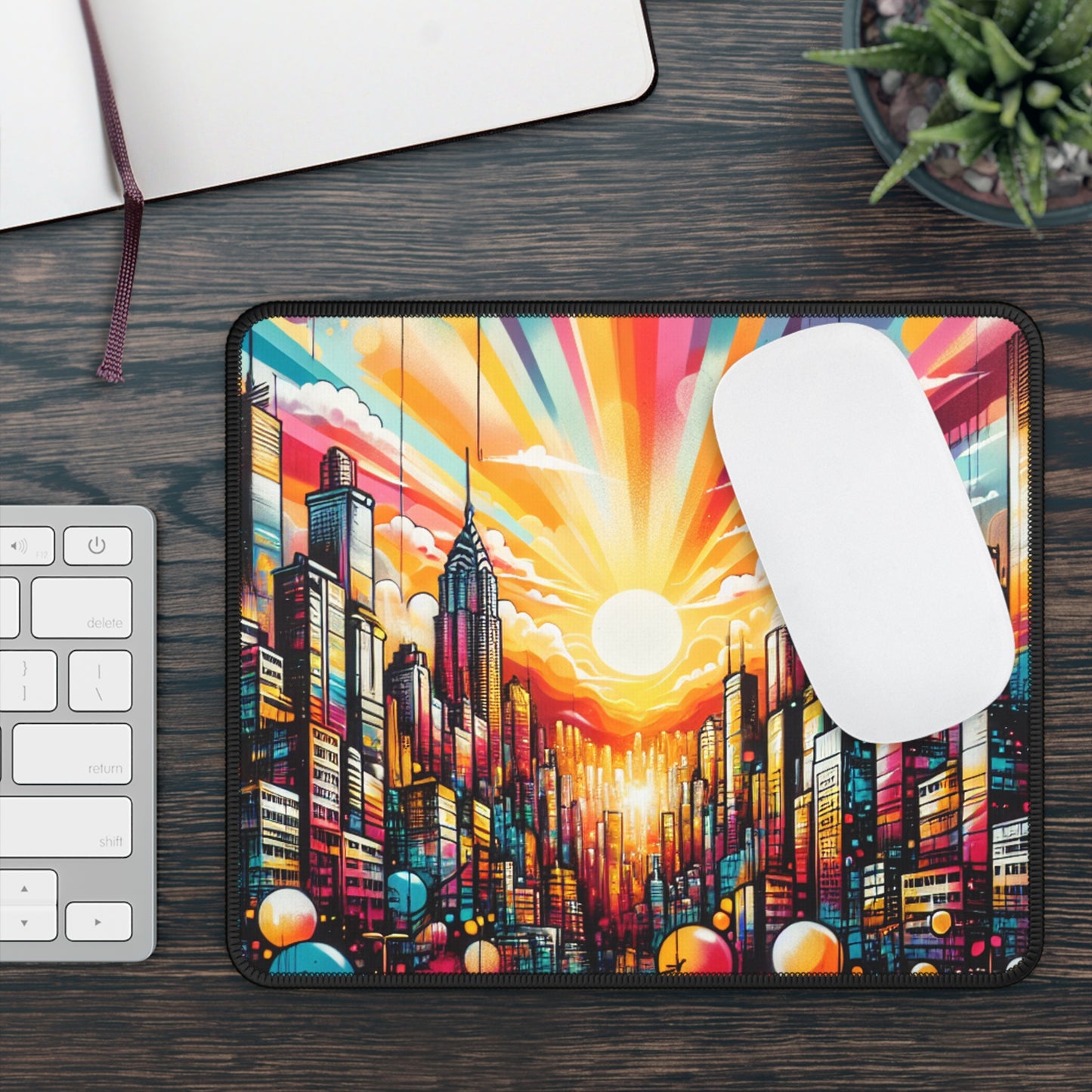 "Cityscape Sunrise" - The Alien Gaming Mouse Pad Arte callejero / Estilo graffiti