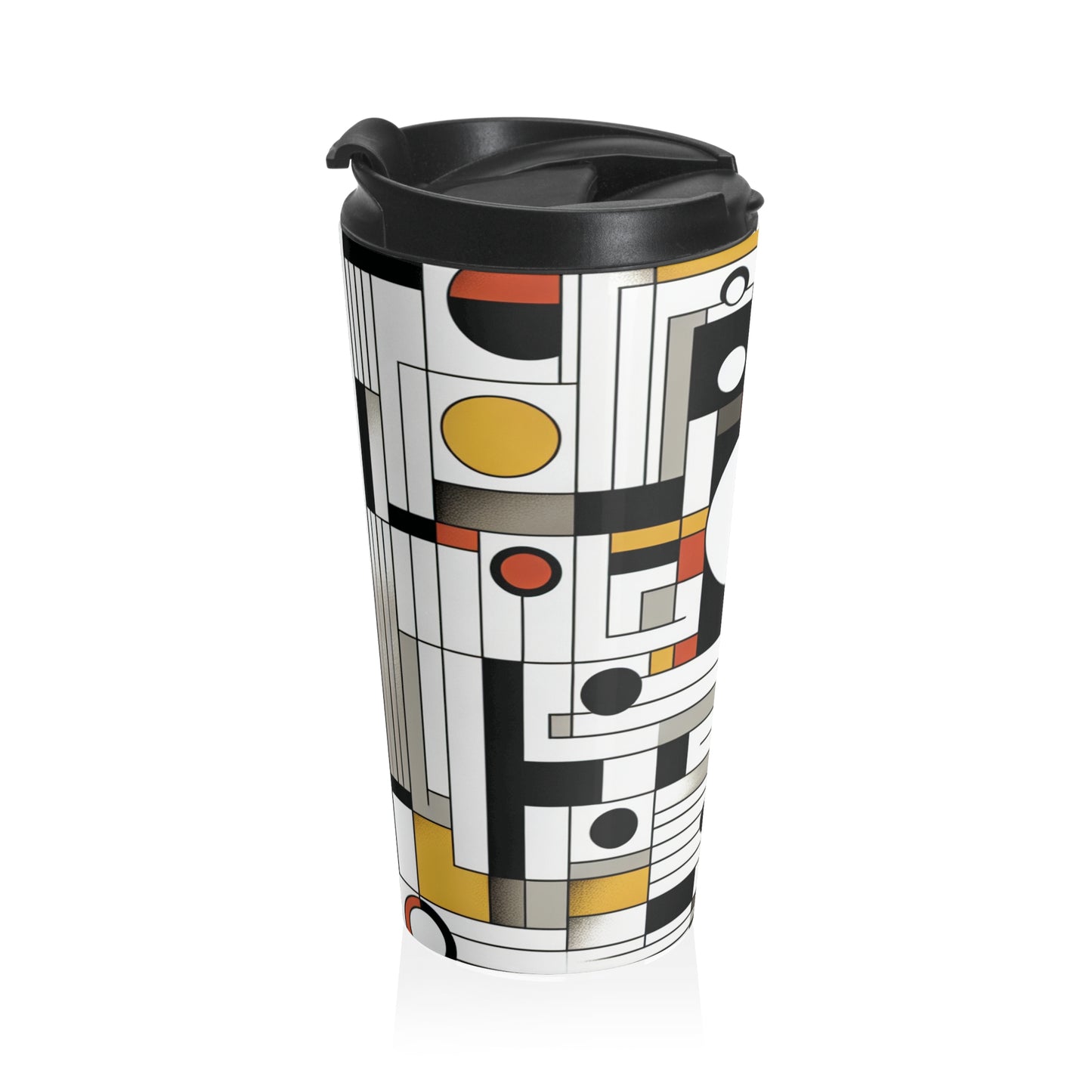 "Equilibrium in Abstract: Geometric Suprematism" - The Alien Stainless Steel Travel Mug Suprematism