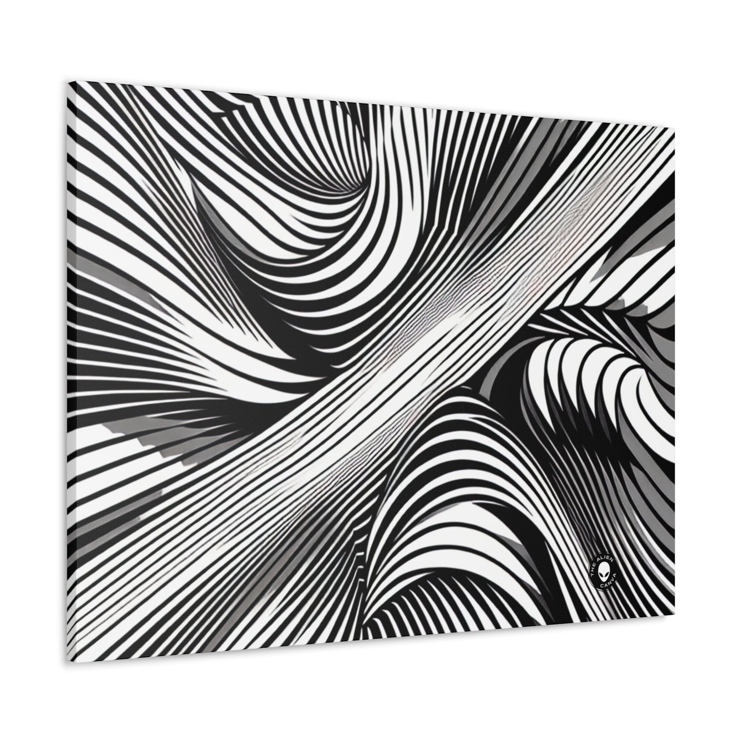 "Motion Embodied: Exploring Dynamic Illusion through Op Art" - The Alien Canva Op Art