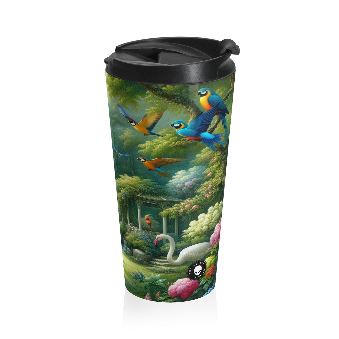 "Exotic Bird Haven" - The Alien Stainless Steel Travel Mug